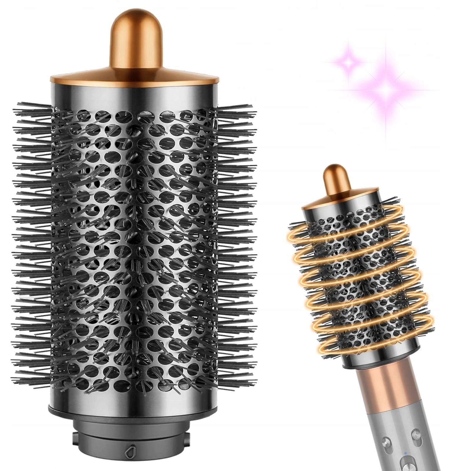 Round Brush FOR Dyson Airwrap Large Volume Hair Styling Gold