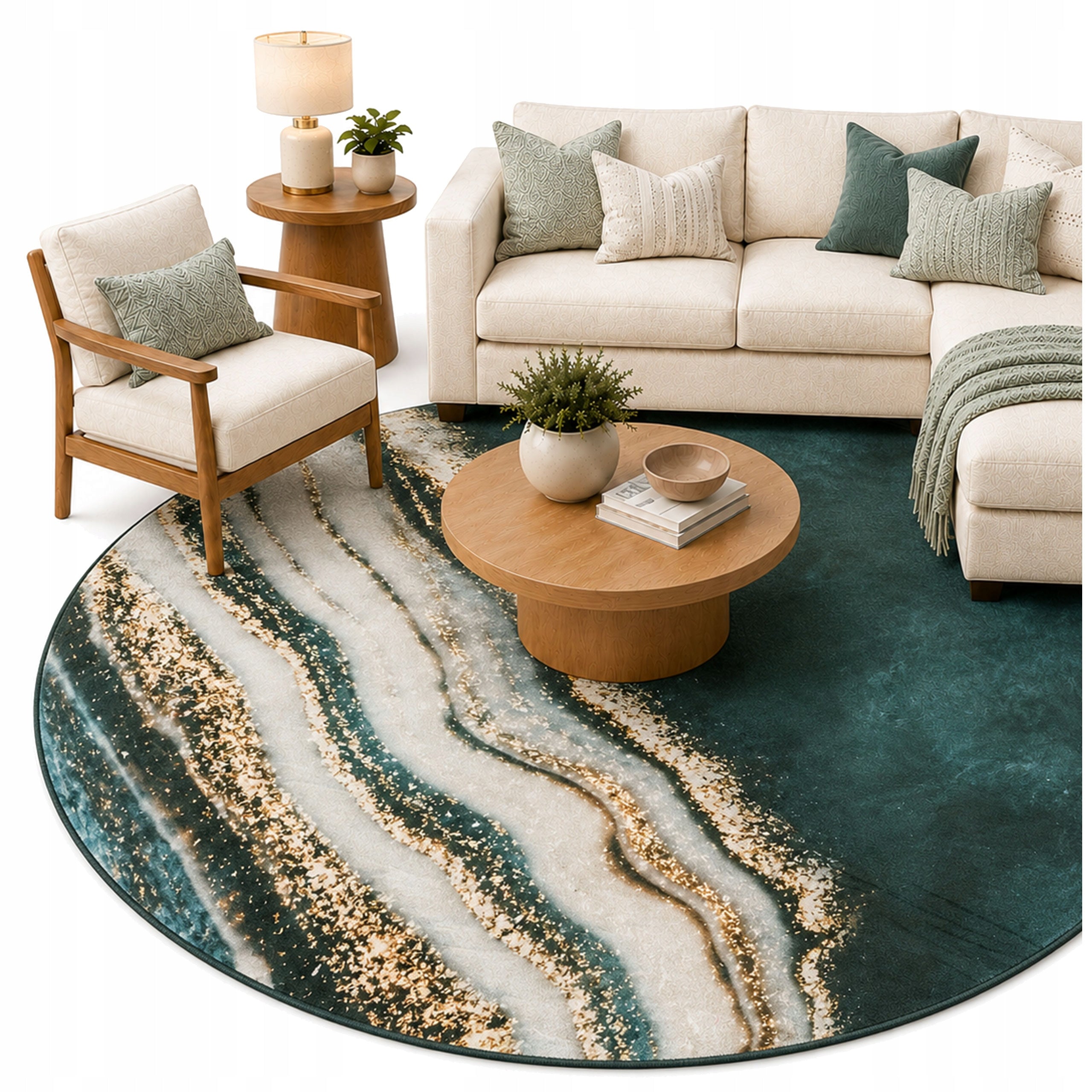 Round Carpet NOVO 200 non-slip soft silky modern