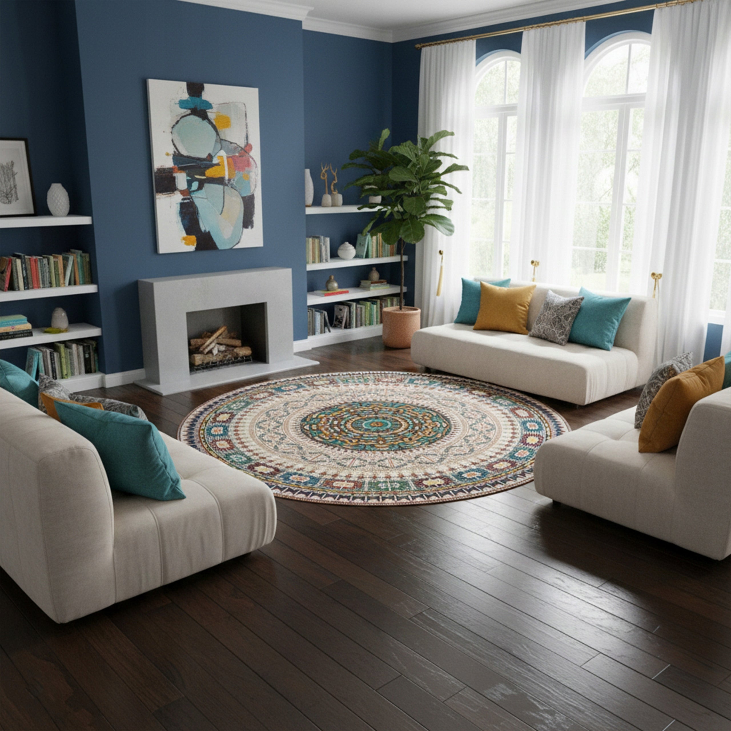 Round Carpet NOVO 80 non-slip soft silky modern Brand Strado