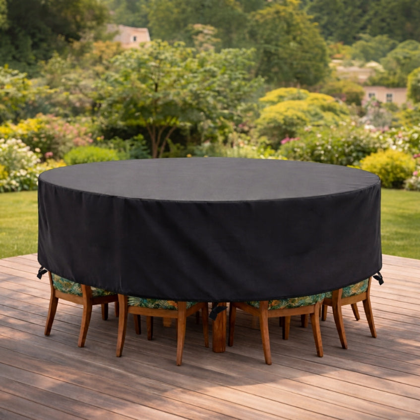 Round Cover for Garden Furniture Dimension 220 cm x 80 cm Waterproof Packaging status original