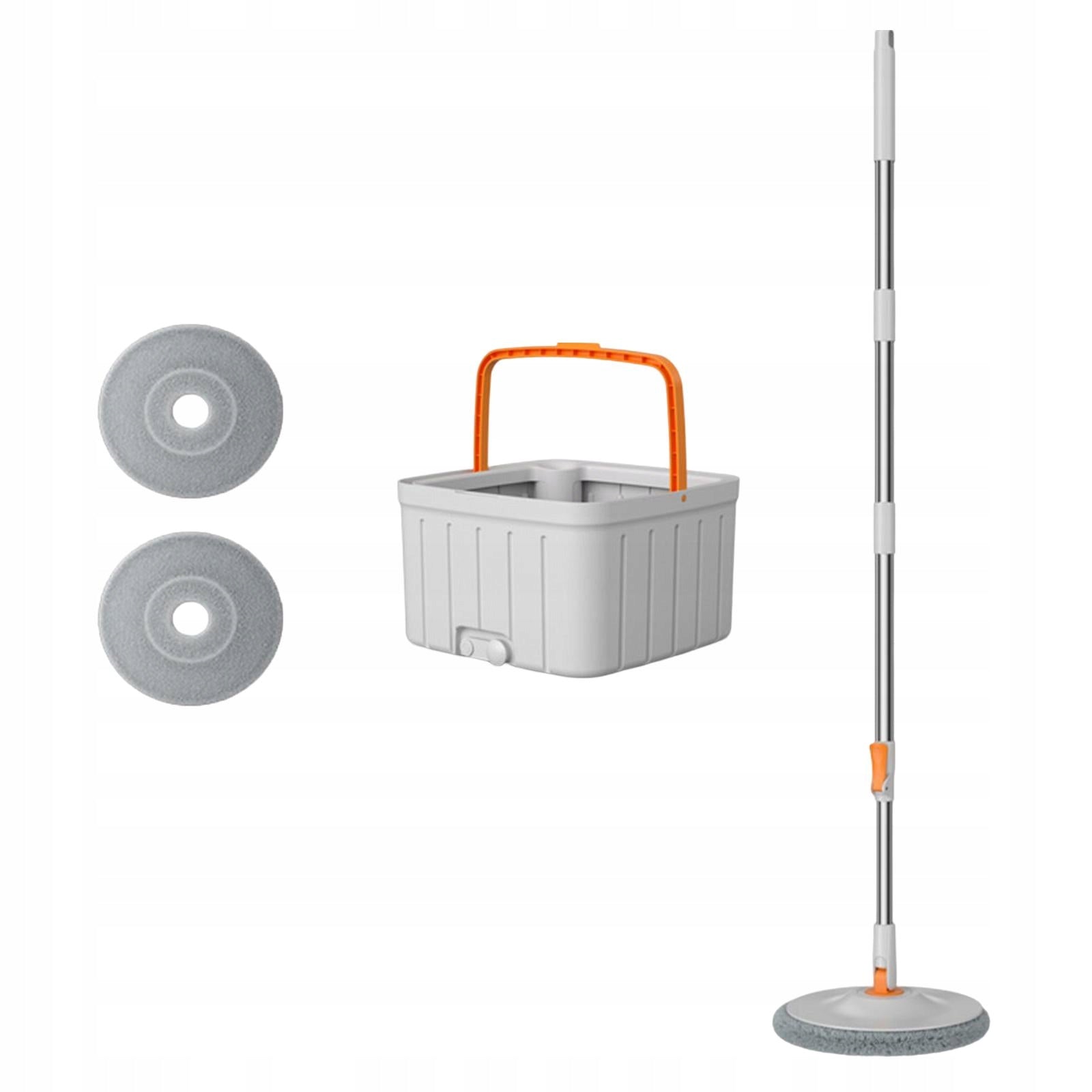 Round Flat Floor Mop Bucket Set Spin Mop , Separated Clean and with 2 Pads
