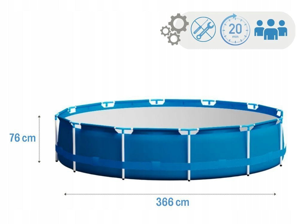 Round Garden Pool with Pump 366x76 Bestway 56681 16in1 NEW 2026 Packaging status original