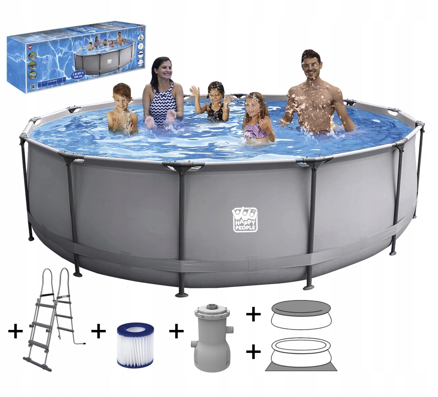 Round HAPPY PEOPLE 457x106cm Ladder Pump Cover