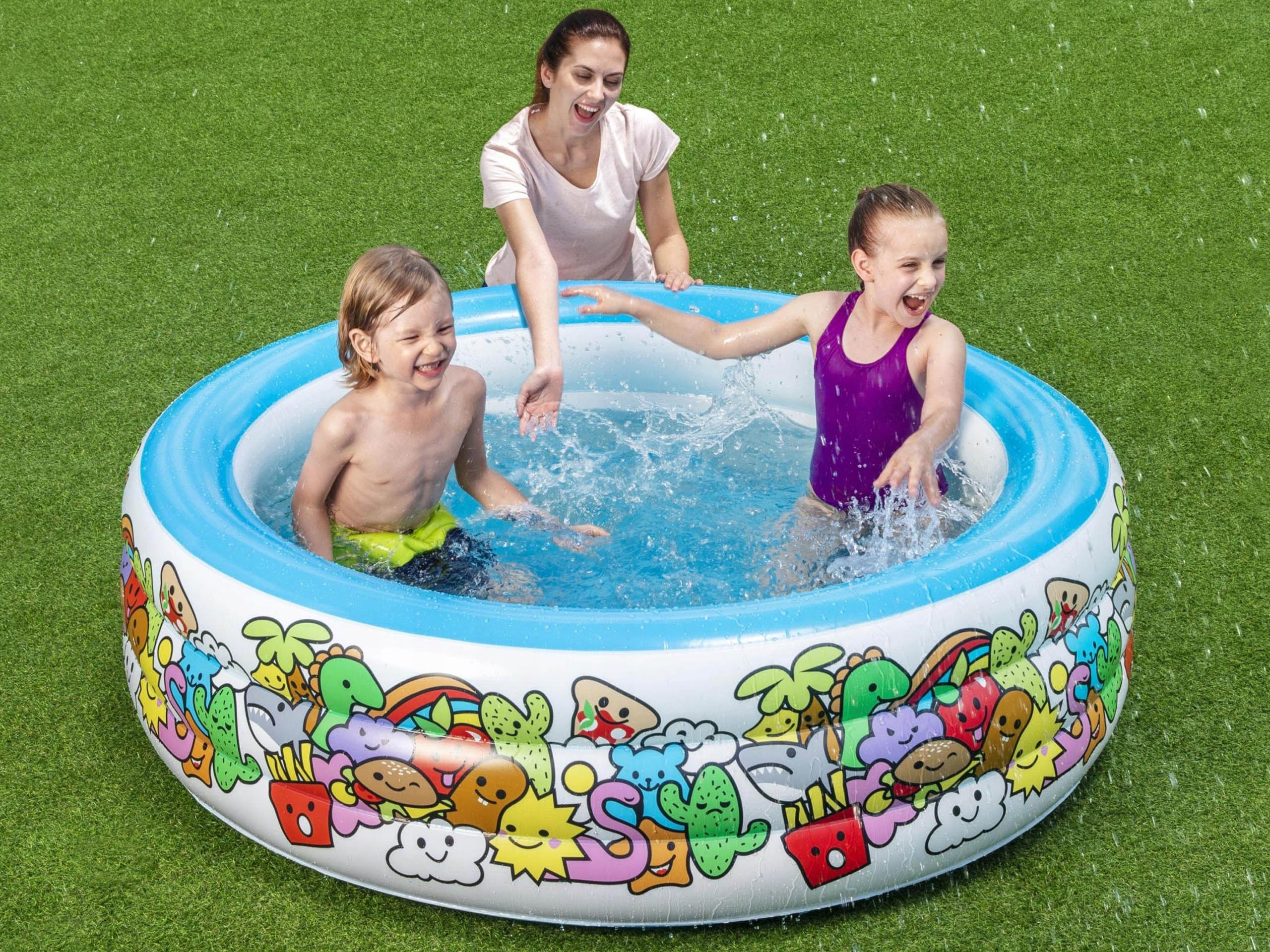 Round InFLATABLE PADDLING POOL Baby bathtub dry pool 152/51 cm Length 152 cm