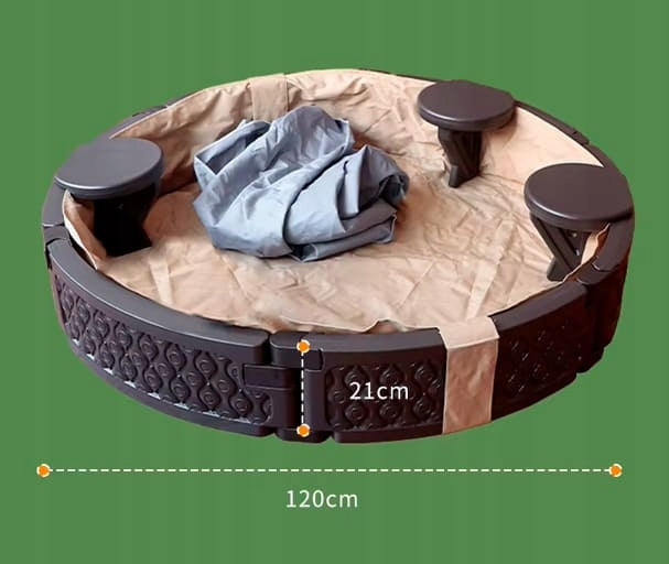 Round Plastic Sandbox for Garden Brand Małpiszon