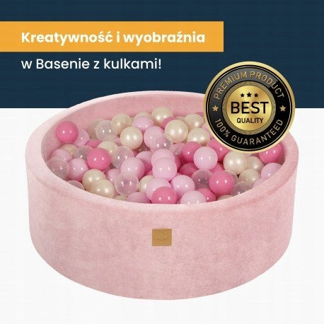 Round Pool without Balls, 90x30cm, Beige, Velvet Brand no brand