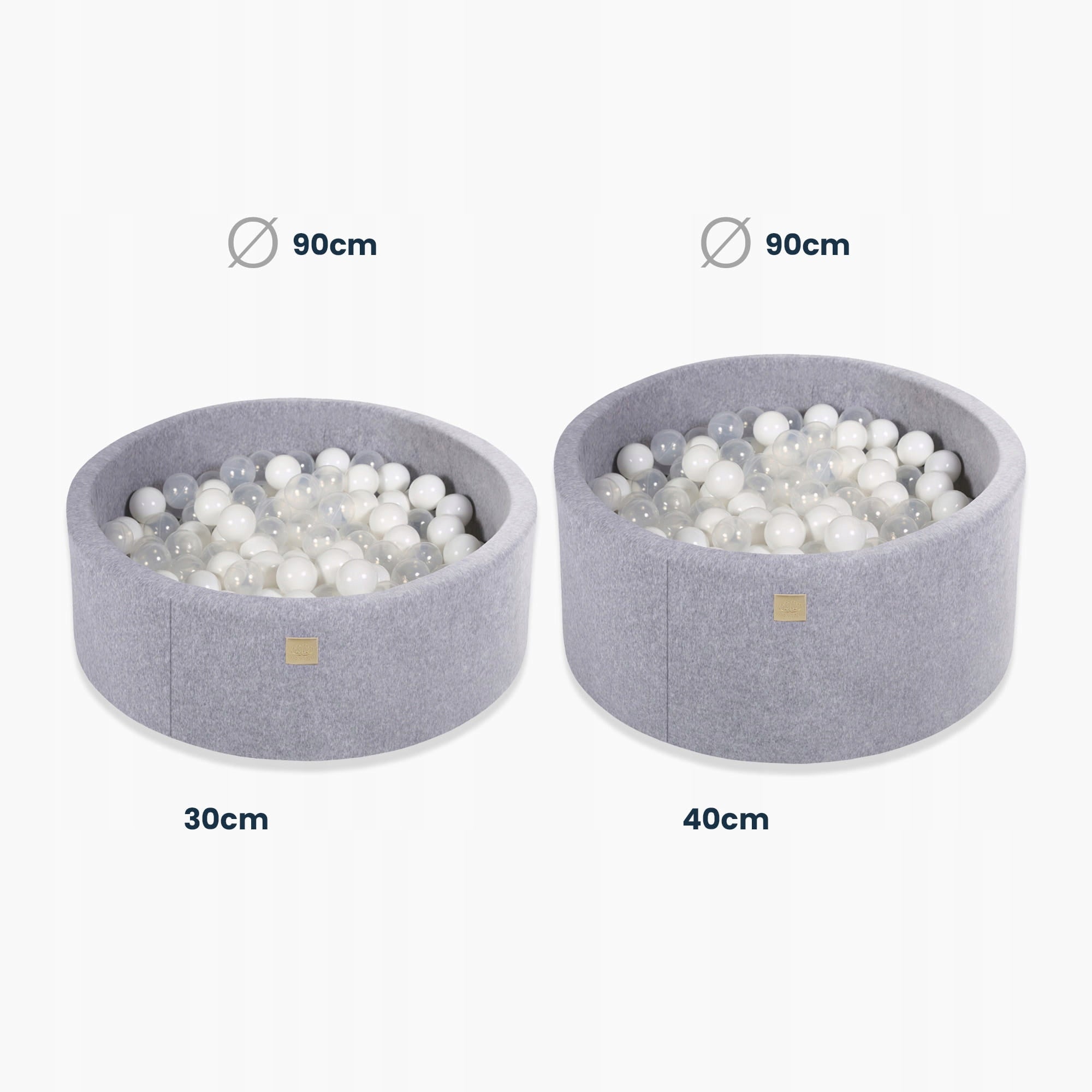 Round Pool without Balls, 90x40cm, Beige, Velvet Brand no brand