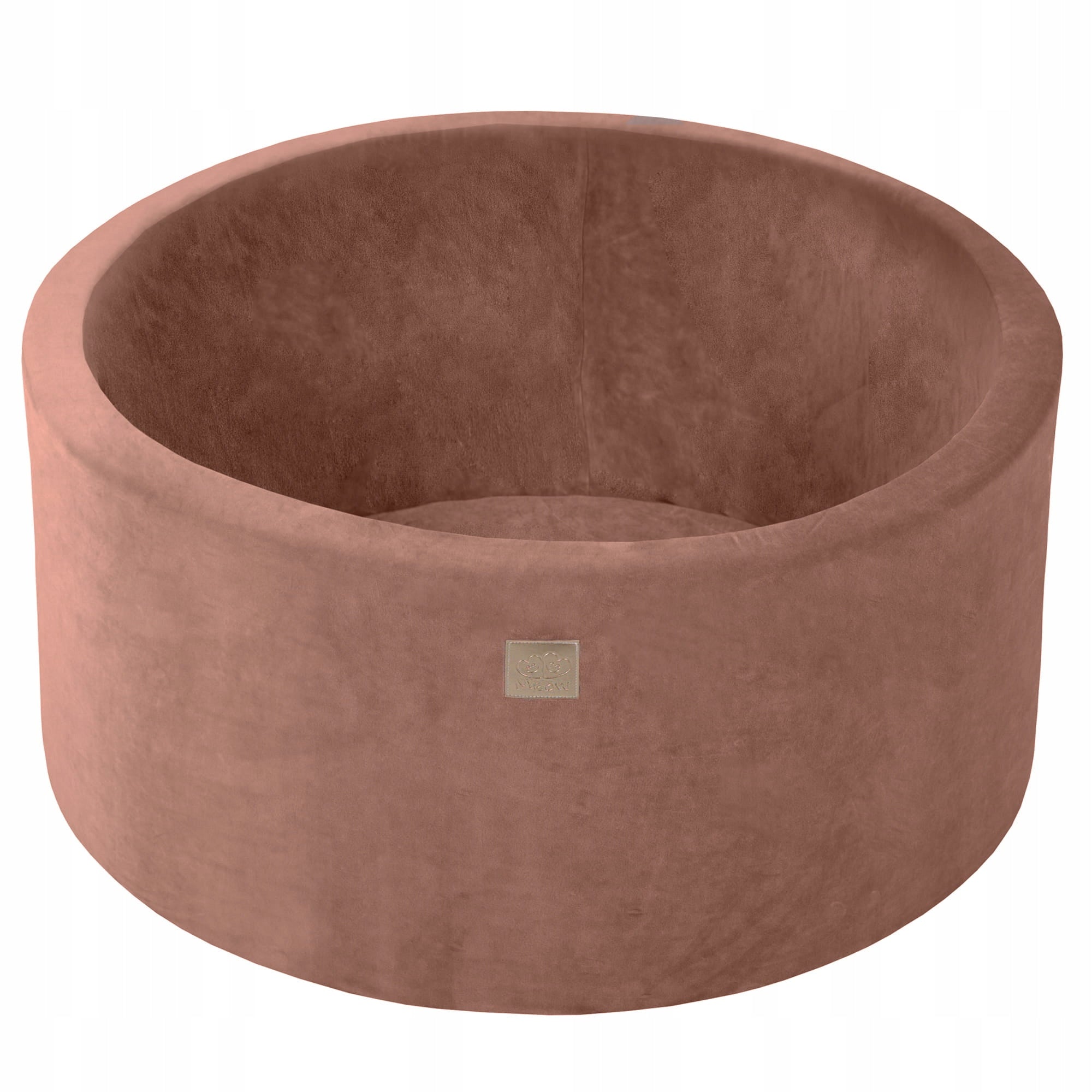 Round Pool without Balls, 90x40cm, Beige, Velvet