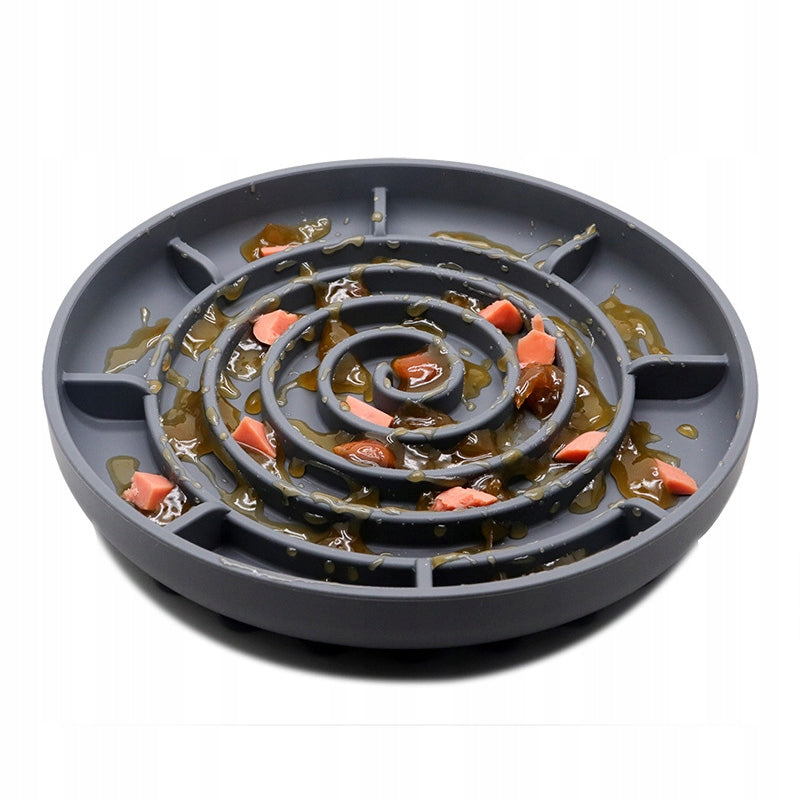 Round Slow Feeder Bowl for Cat Dog 20 cm Colors THE ZOO Packaging status original
