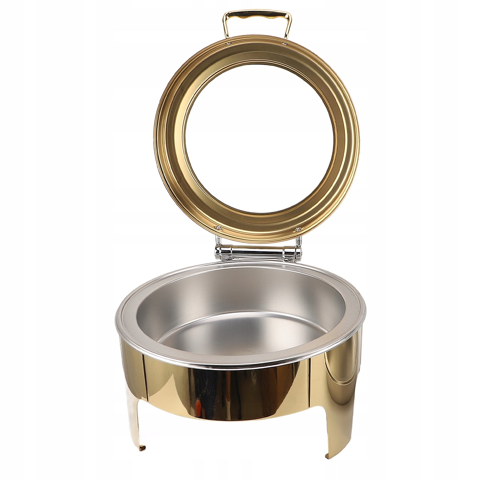 Round buffet rubbing dish, round heat set
