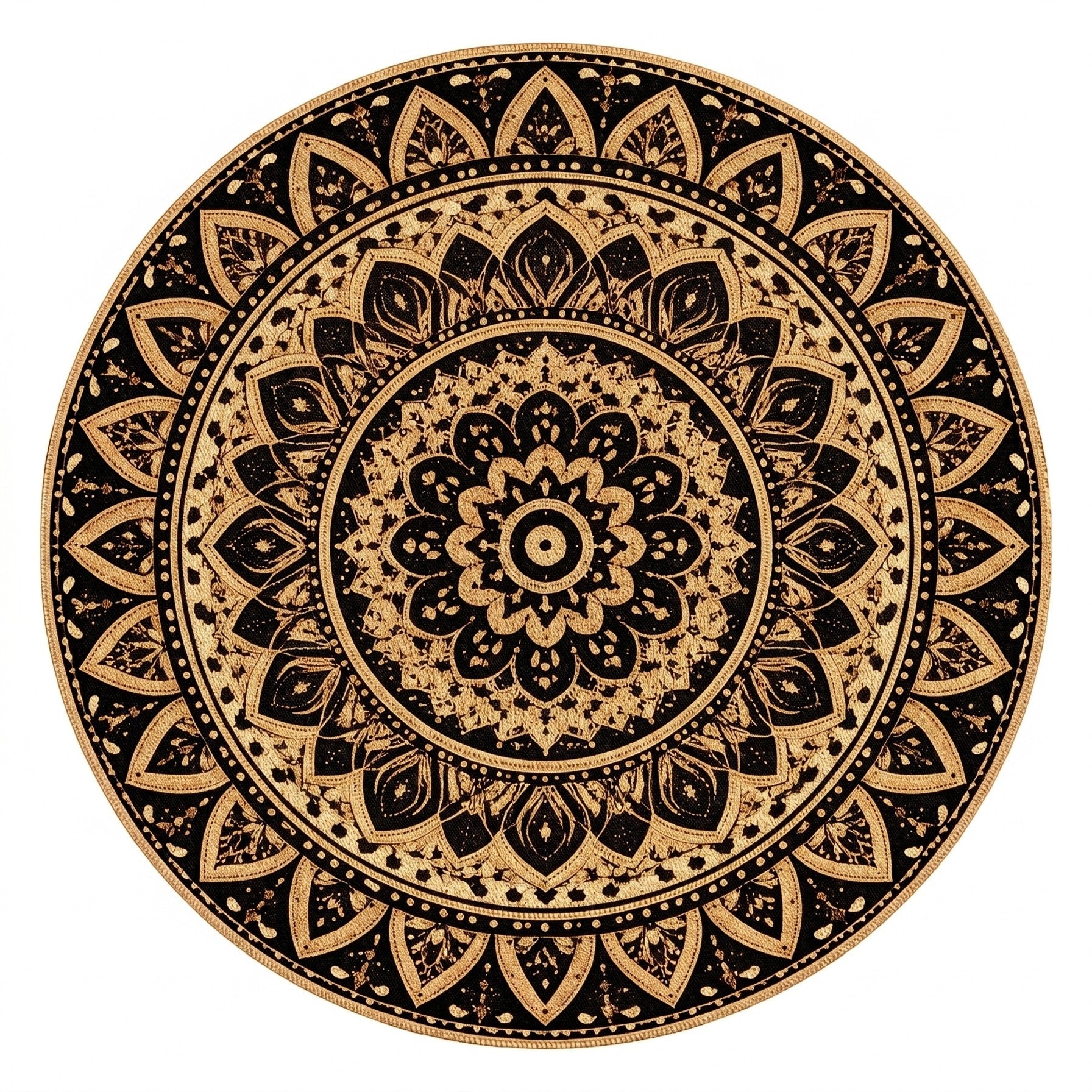 Round carpet Mandala for living room 120x120 oriental NOVO non-slip Packaging status original