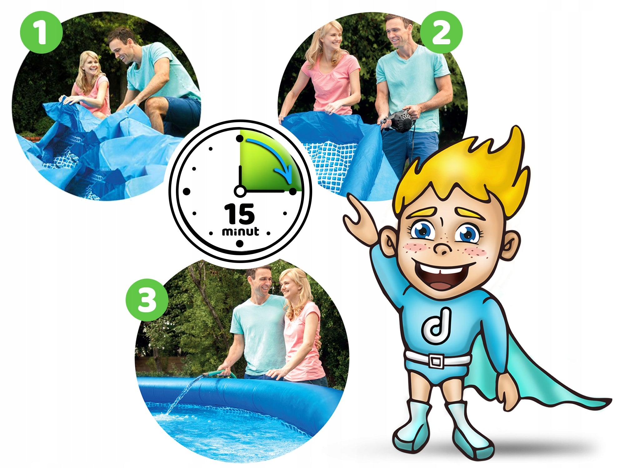 Round expansion pool Intex 457 x 457 cm Product width 457 cm