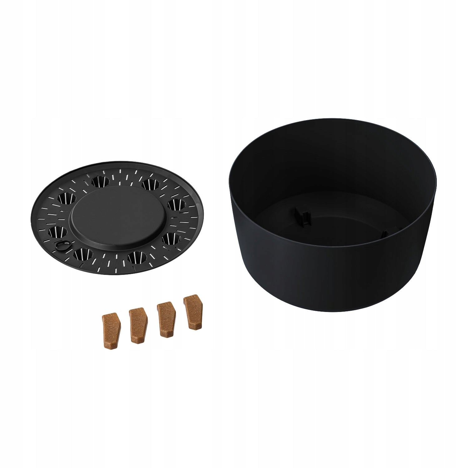 Round flower pot 39 cm plastic 21,5 l drainage DGRL400 anthracite Product width 39 cm