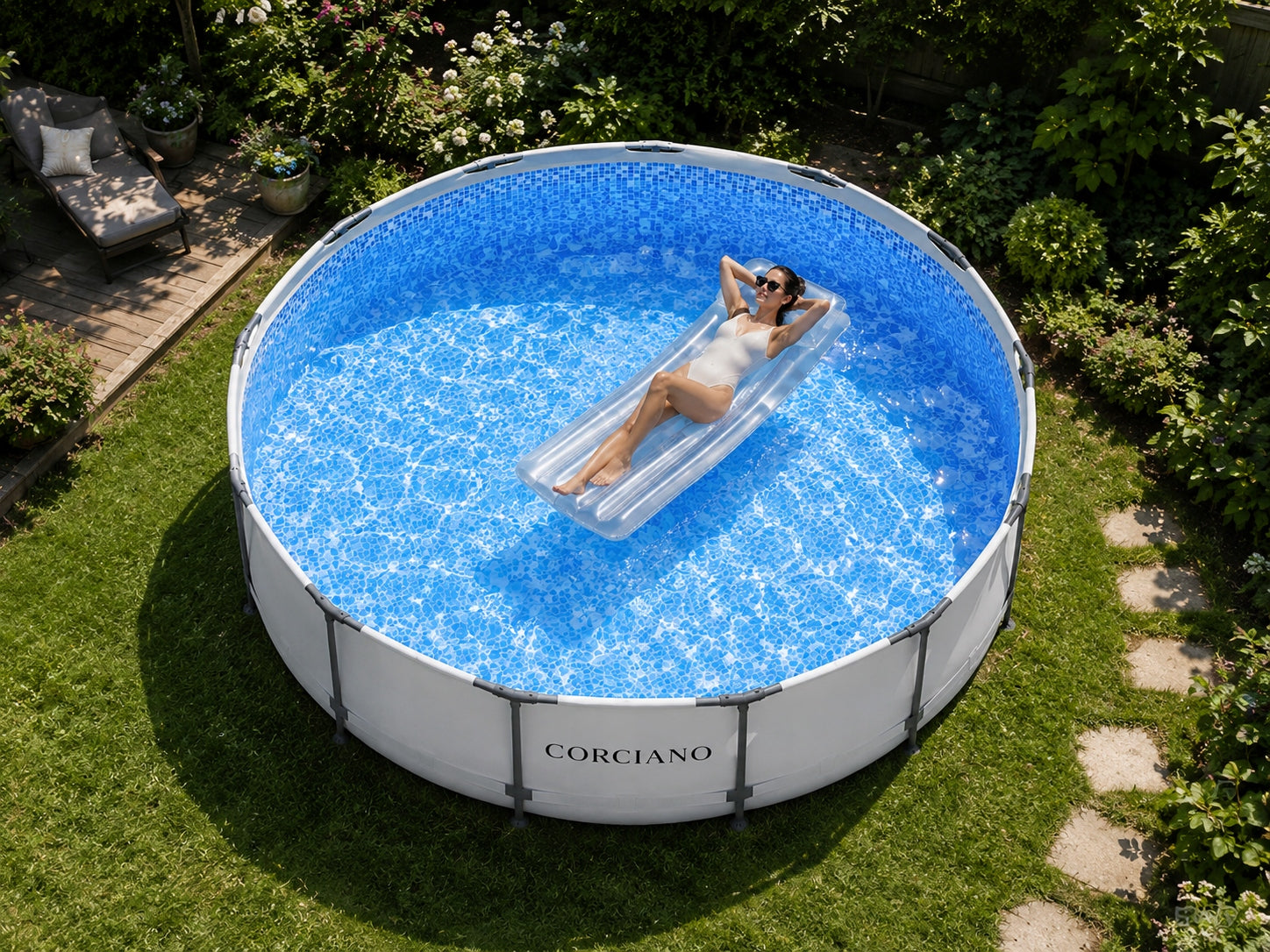 Round frame pool Corciano 366 x 122 Garden Pump Brand no brand