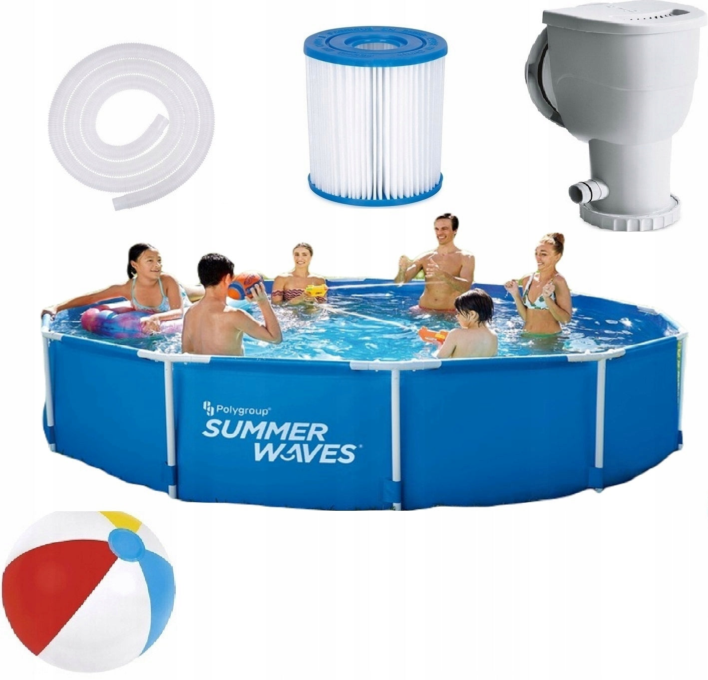 Round frame pool Polygroup pump-skimerem 305x76 cm MODEL 2026