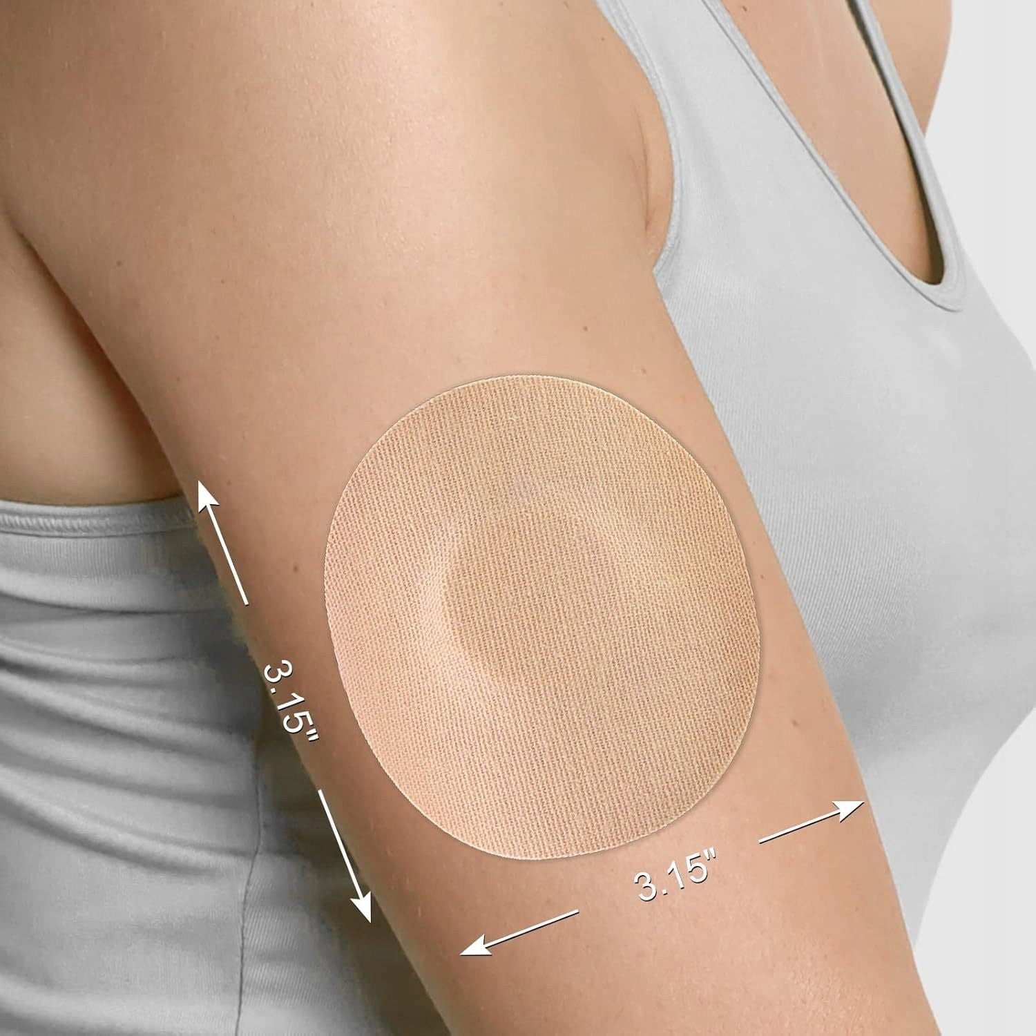Round protective patches Beige for sensor FreeStyle Libre 2/3 25pcs Medical device no
