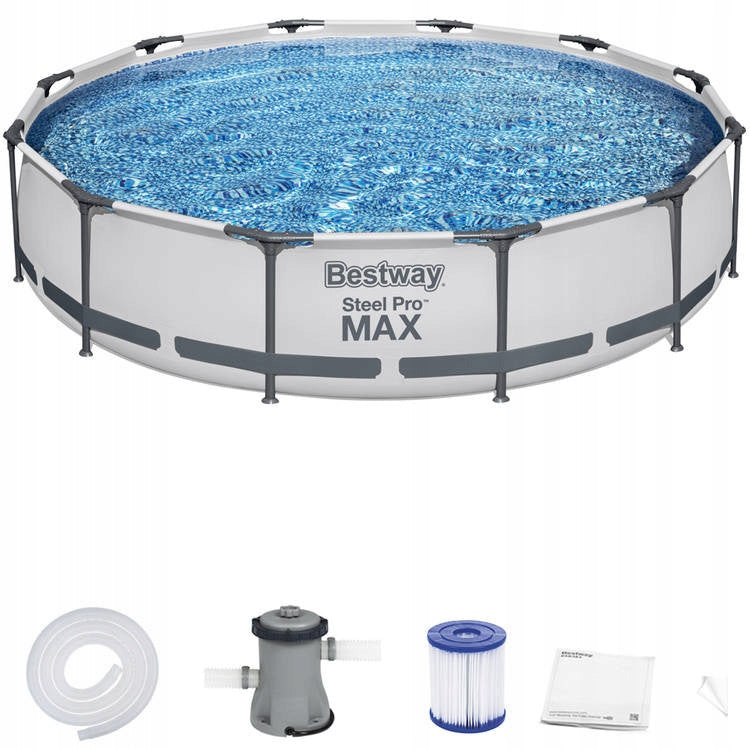 Round rack pool Bestway 366 x 366 cm 6,473L 7in1 pump 56416 Packaging status original