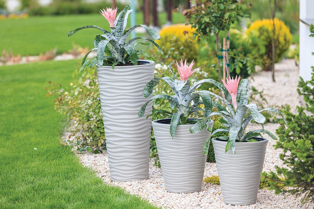 Round tall pot Sahara Slim + insert, diameter 30 Product width 30 cm