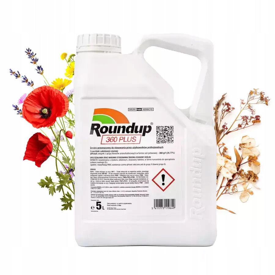 Roundup 360 SL Plus 5l BAYER glyphosate, total herbicide, perz randap