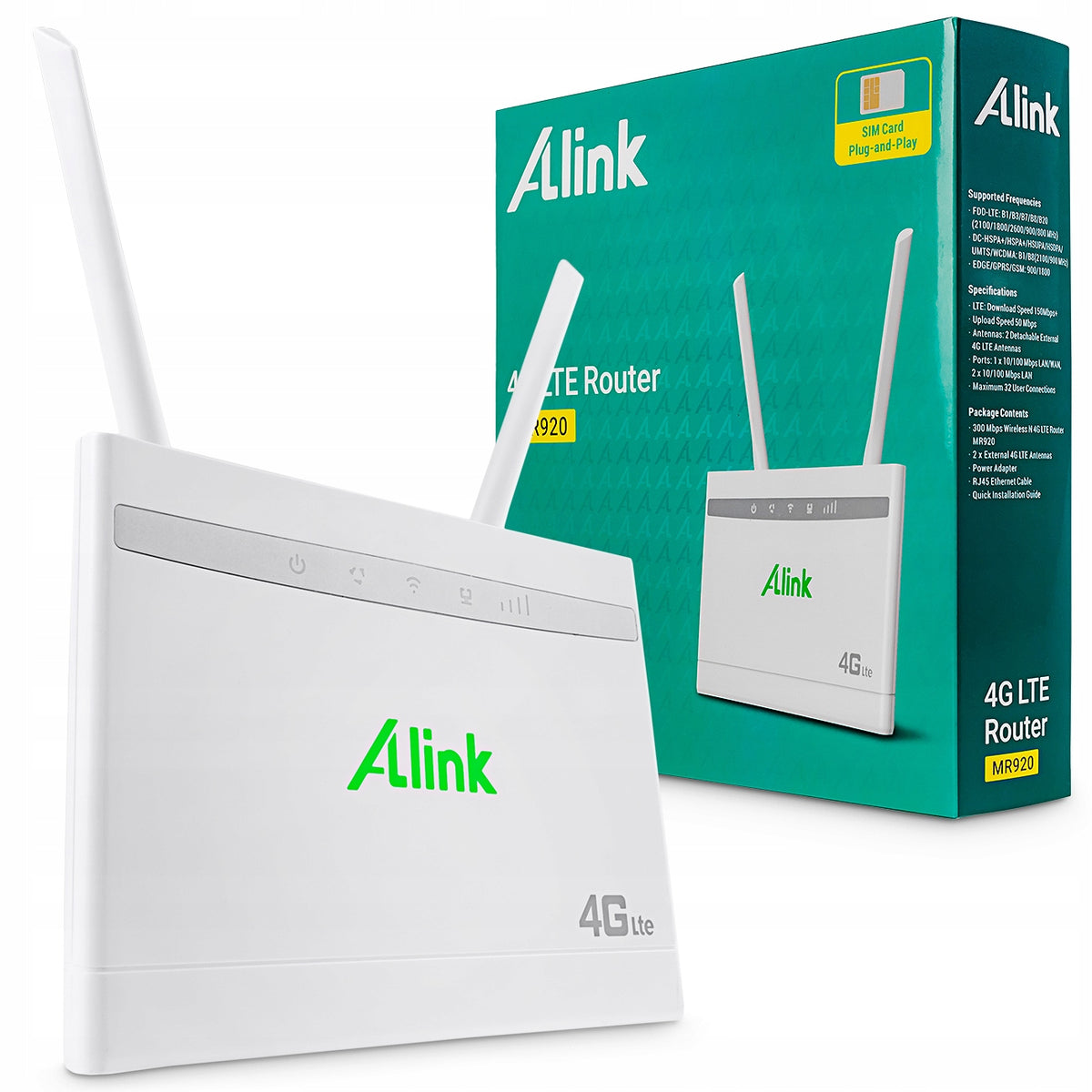 Router Alink MR920 4G LTE 300 Mbps LAN/WAN +antennas