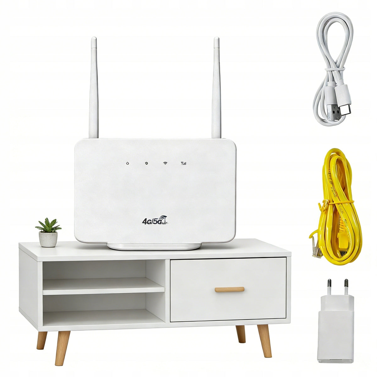 Router-Modem 4G-LTE CP106-E 300 Mbit/s, external antenna, SIM slot(white)
