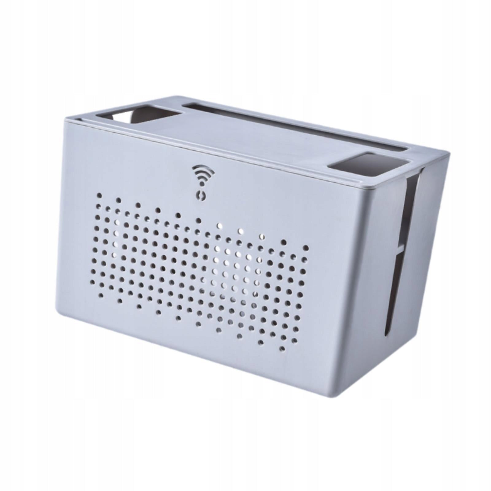 Router Storage Box Portable Dustproof Router Cover for Living Room Gray