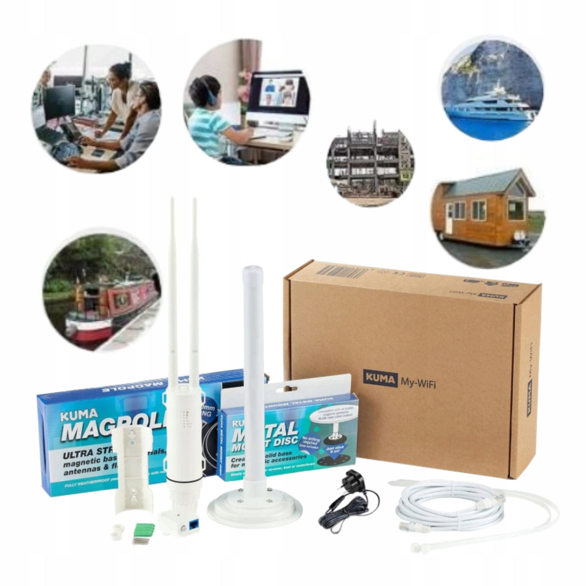 Router with Outdoor Antenna Set Internet Mobile Internet WiFi Signal