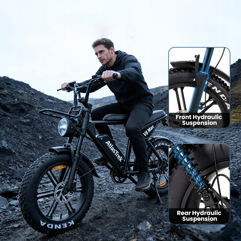 Rower elektryczny 20" Fat Tyre rower górski 50-60KM 48V15Ah LCD E-bike V8 Maximum rated power electric bike (under 250W)