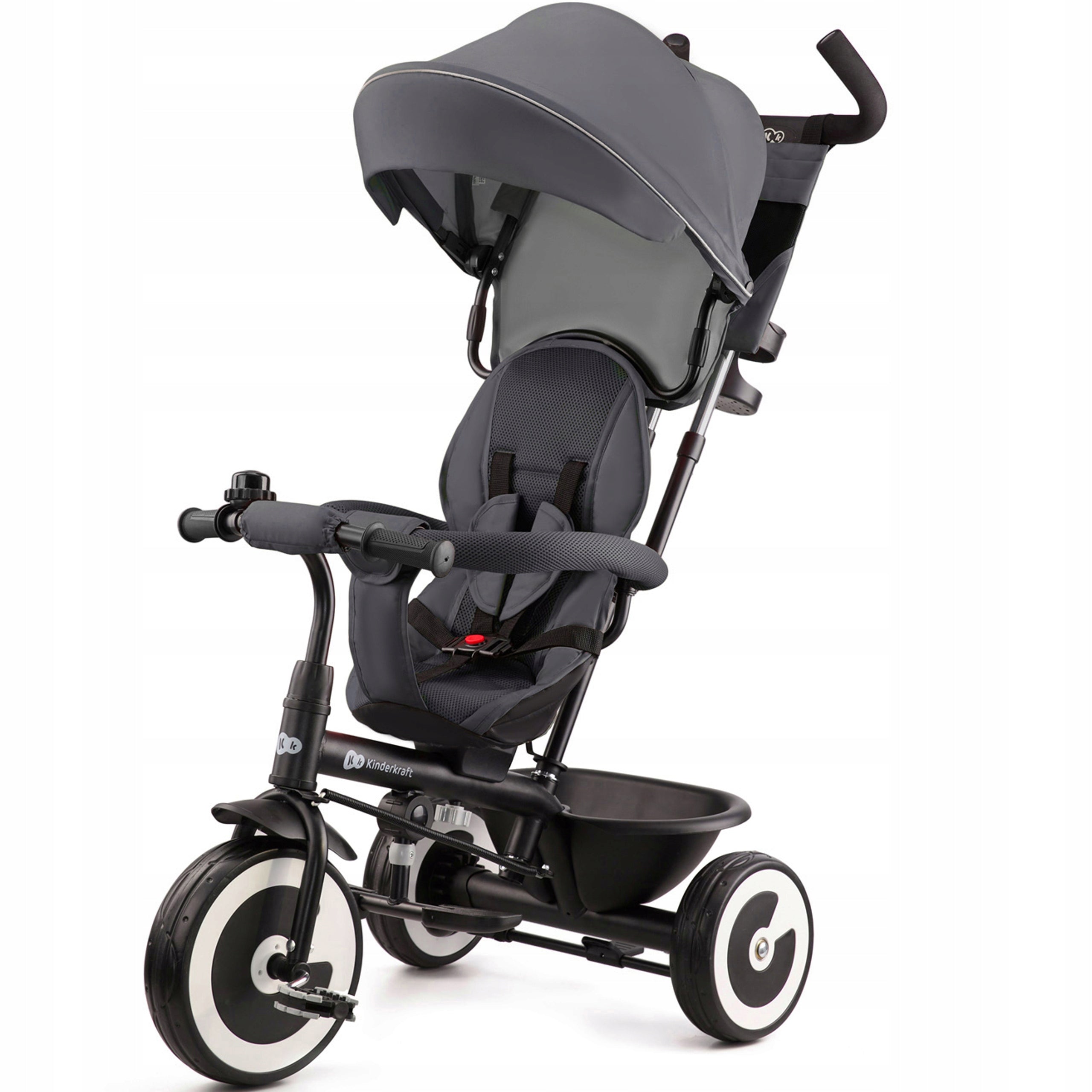 Multifunktionales Dreirad Kinderkraft Aston, grau 