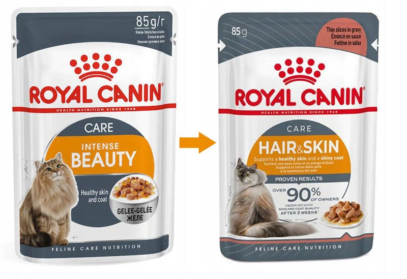 Royal Canin Hair Skin in Sauce Wet Cat Food 85g Manufacturer code 9003579308929