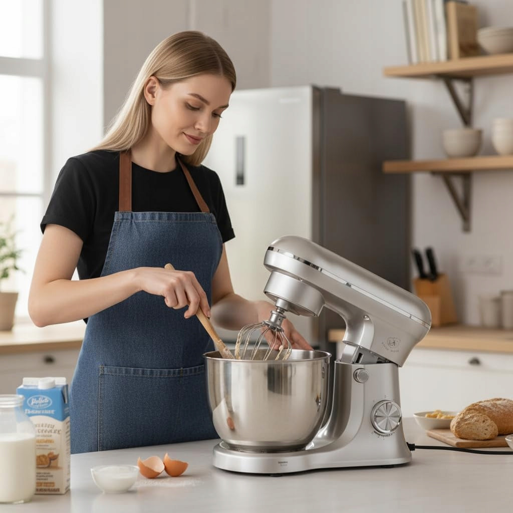 Royal Swiss Kitchen Mixer Mixer Steel Bowl 5 L 1500 W – Steel Bowl Cream Packaging status original