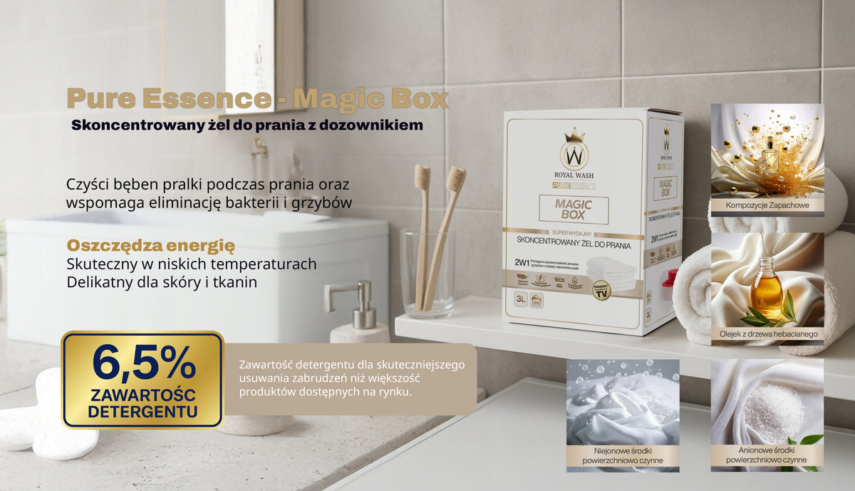 Royal Wash MagicBox 3L White Color Washing Gel 100Allergic Wash Manufacturer code KPLRWMB