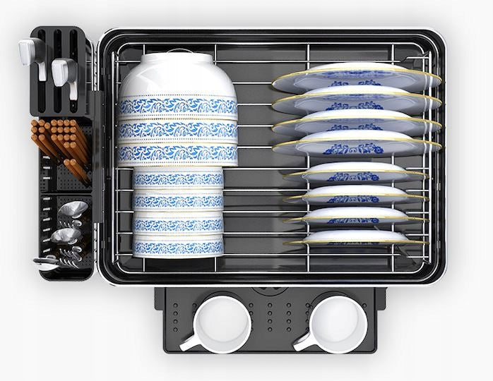 Royal cutlery drainer dryer with pull-out shelf wym.46x35