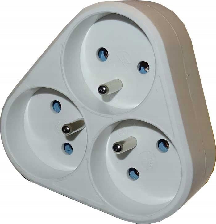 Rozbočení 230V 3x10A čelní