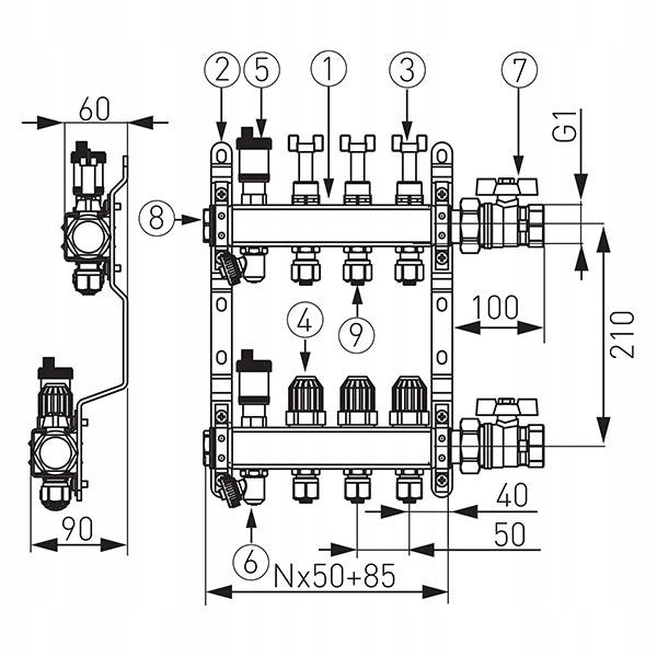 Ferro-Splitter 6 Kreise 
