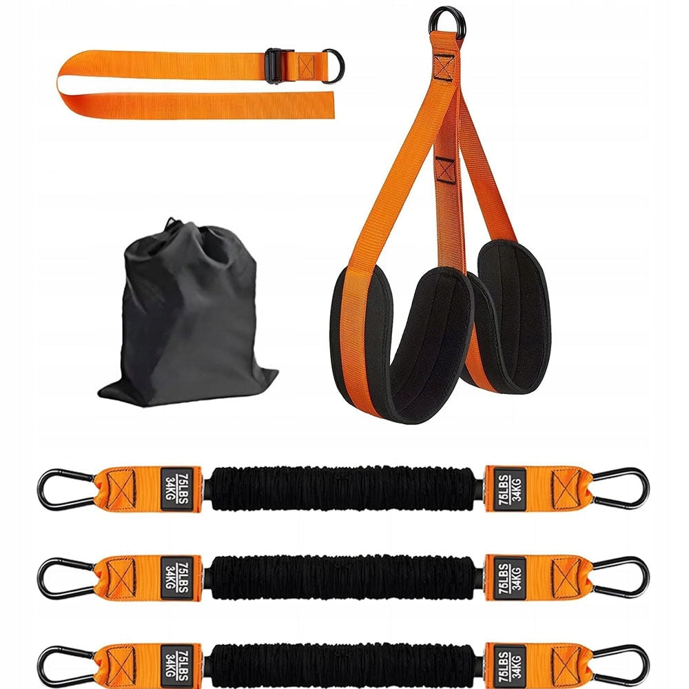 Rubber Auxiliary Pull-Up Belts Training Belts Adjustable 75-225lbs