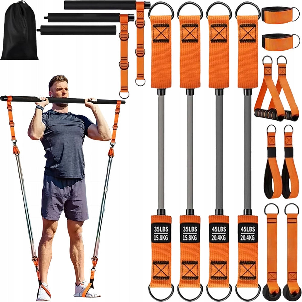 Rubber Expander Elastic Training Bar for Full Body Exercises