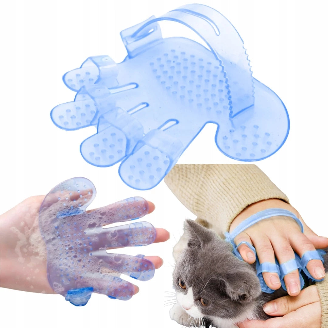 Rubber GLOVE with projections for Bathing Petting MASSAGE DOG CAT PETSTORY