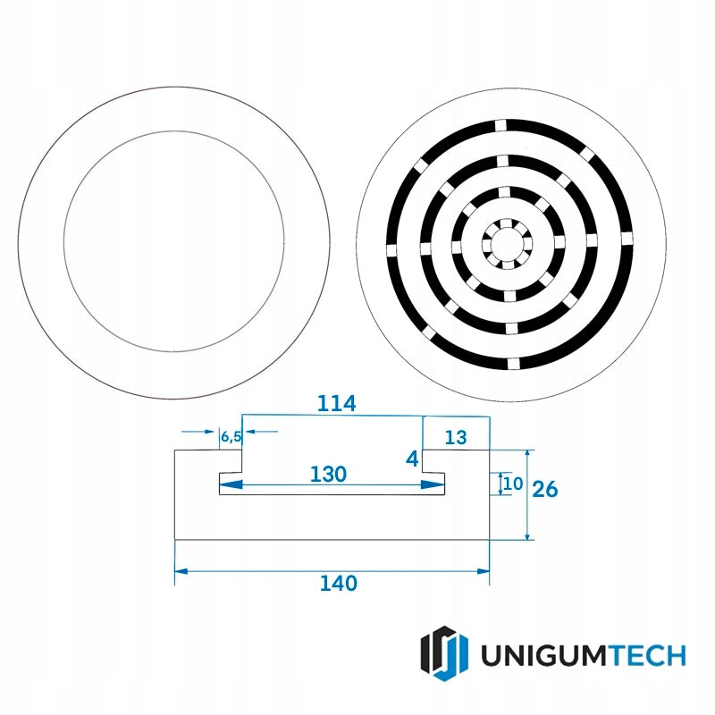 Rubber Lift Cover 140x130x26 4 pieces Brand no brand