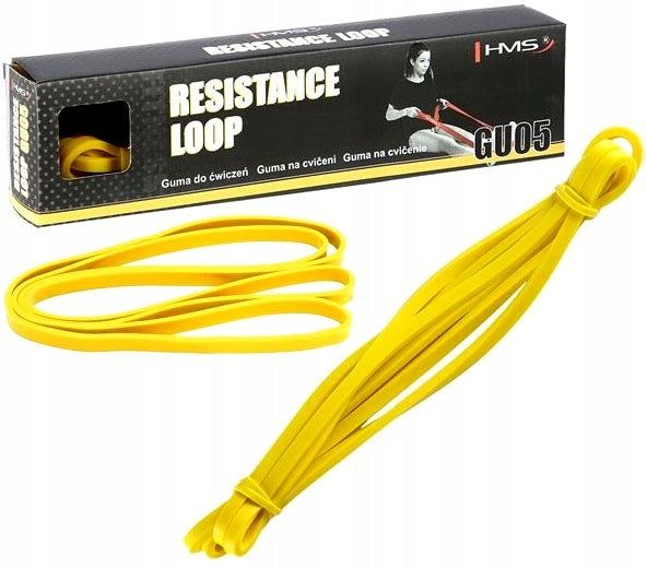 Rubber Resistance Exercise Tape Crossfit Pull Up 1-10KG HMS SOLID Color yellow
