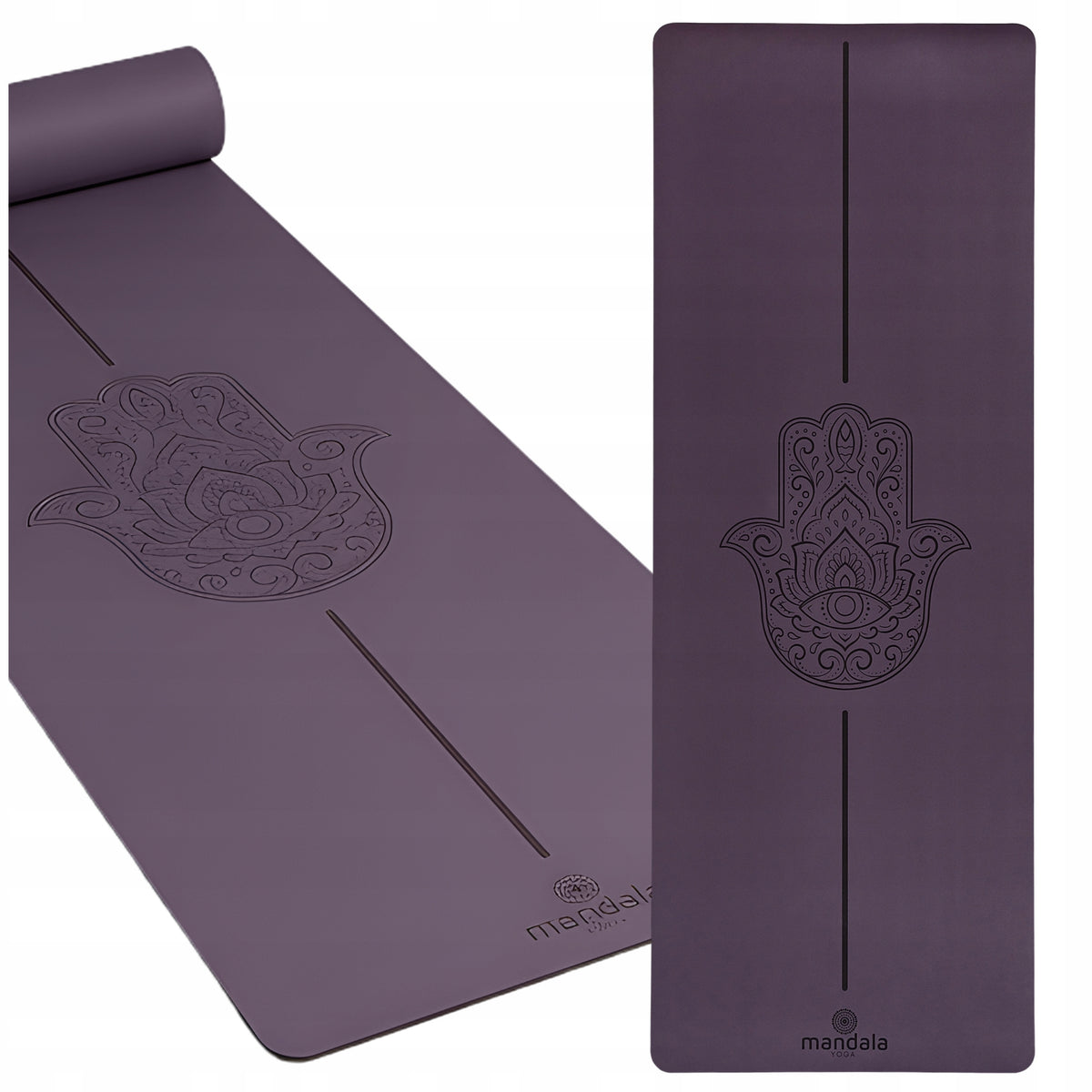 Rubber Yoga Mat Non-Slip MANDALA HAMSA FIG 4mm PREMIUM