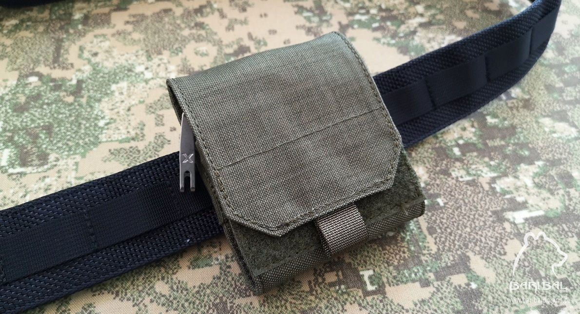 Rubber belt organizer with Velcro closure RG Color green