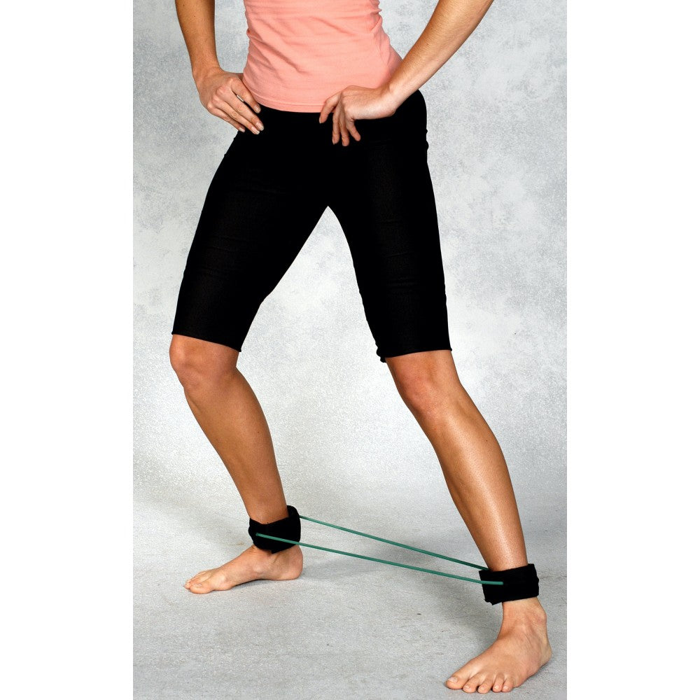 Rubber expander for muscle exercises RUBBER FOR LEGS ring green Color yellow