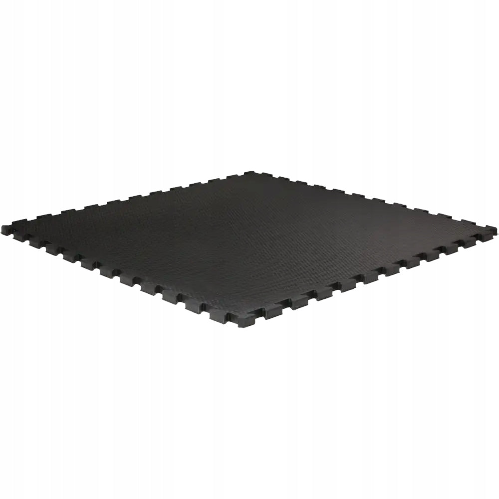Rubber floor Protective MAT 100x 100 cm puzzle BLACK 20mm