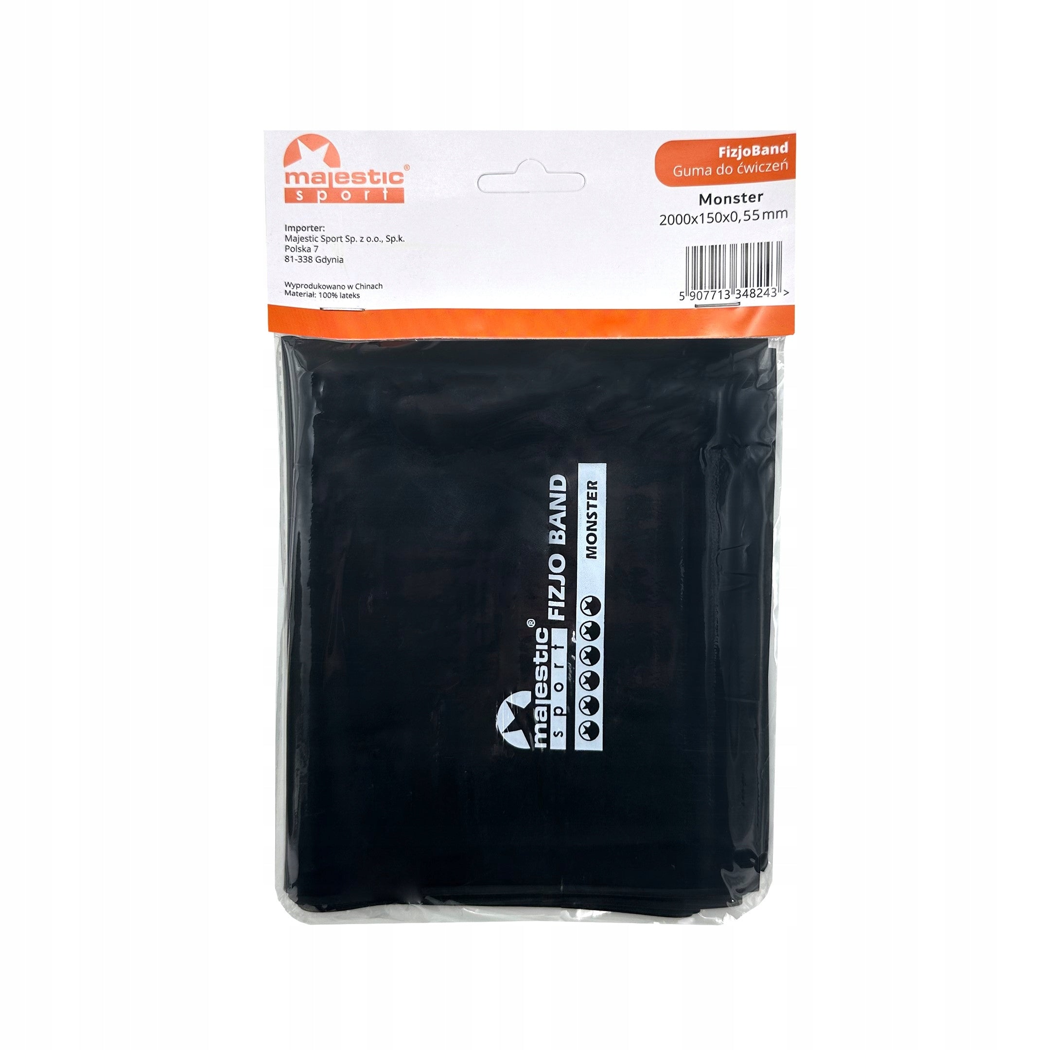 Rubber for fitness and stretching resistance band Majestic Sport 200 cm Manufacturer code 34824
