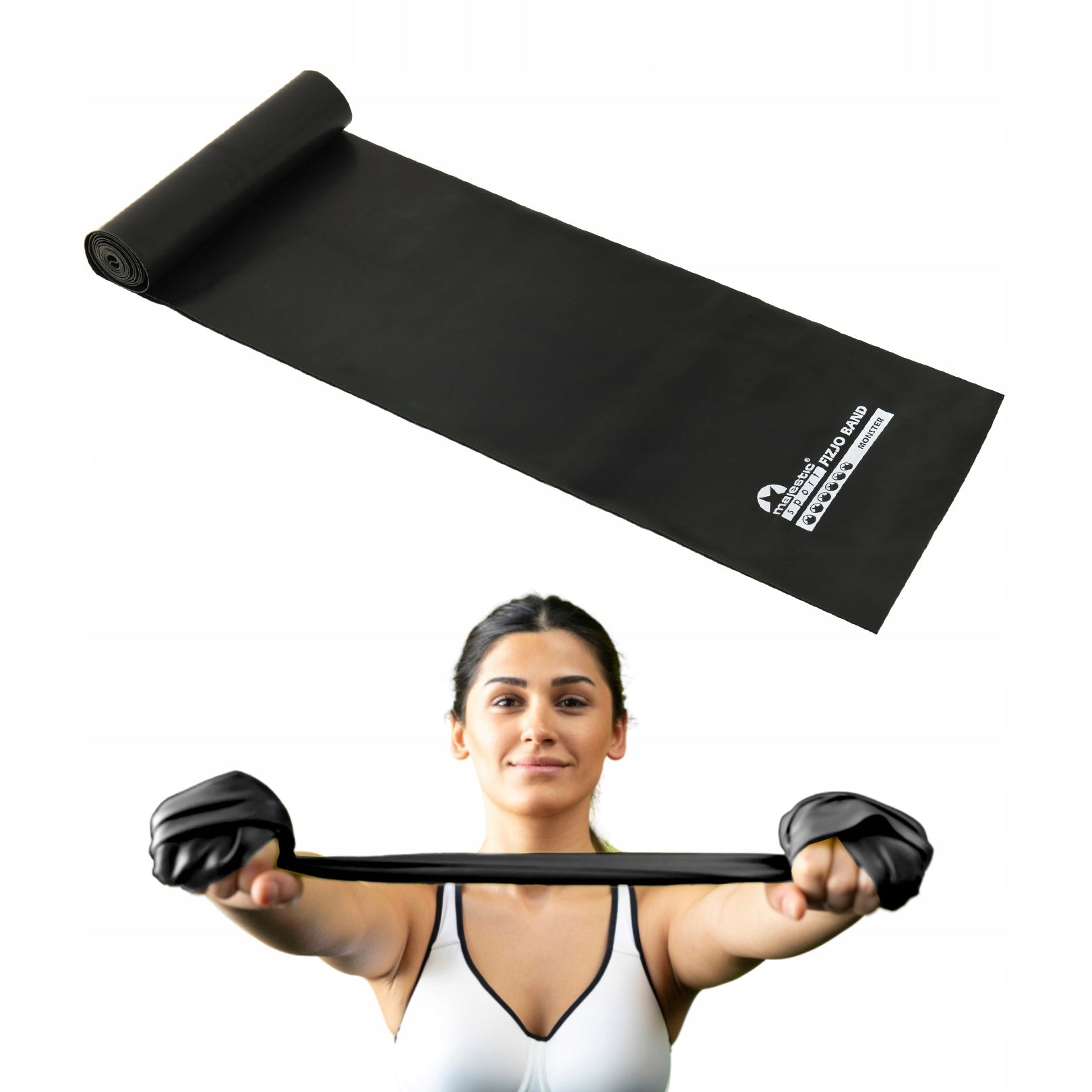 Rubber for fitness and stretching resistance band Majestic Sport 200 cm