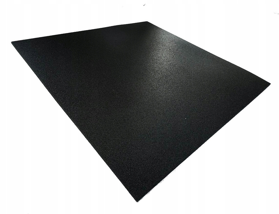 Rubber mat square 50x50cm 10mm black B-grade