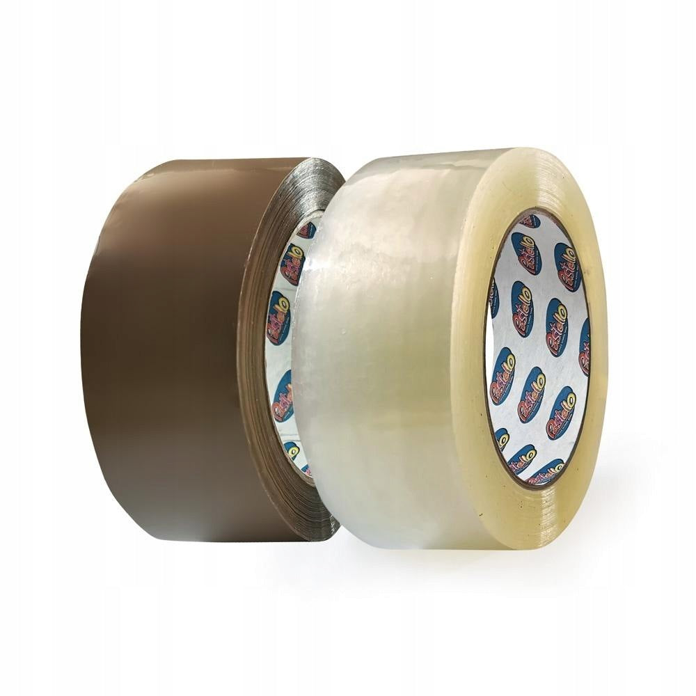 Rubber packing tape 100m transparent