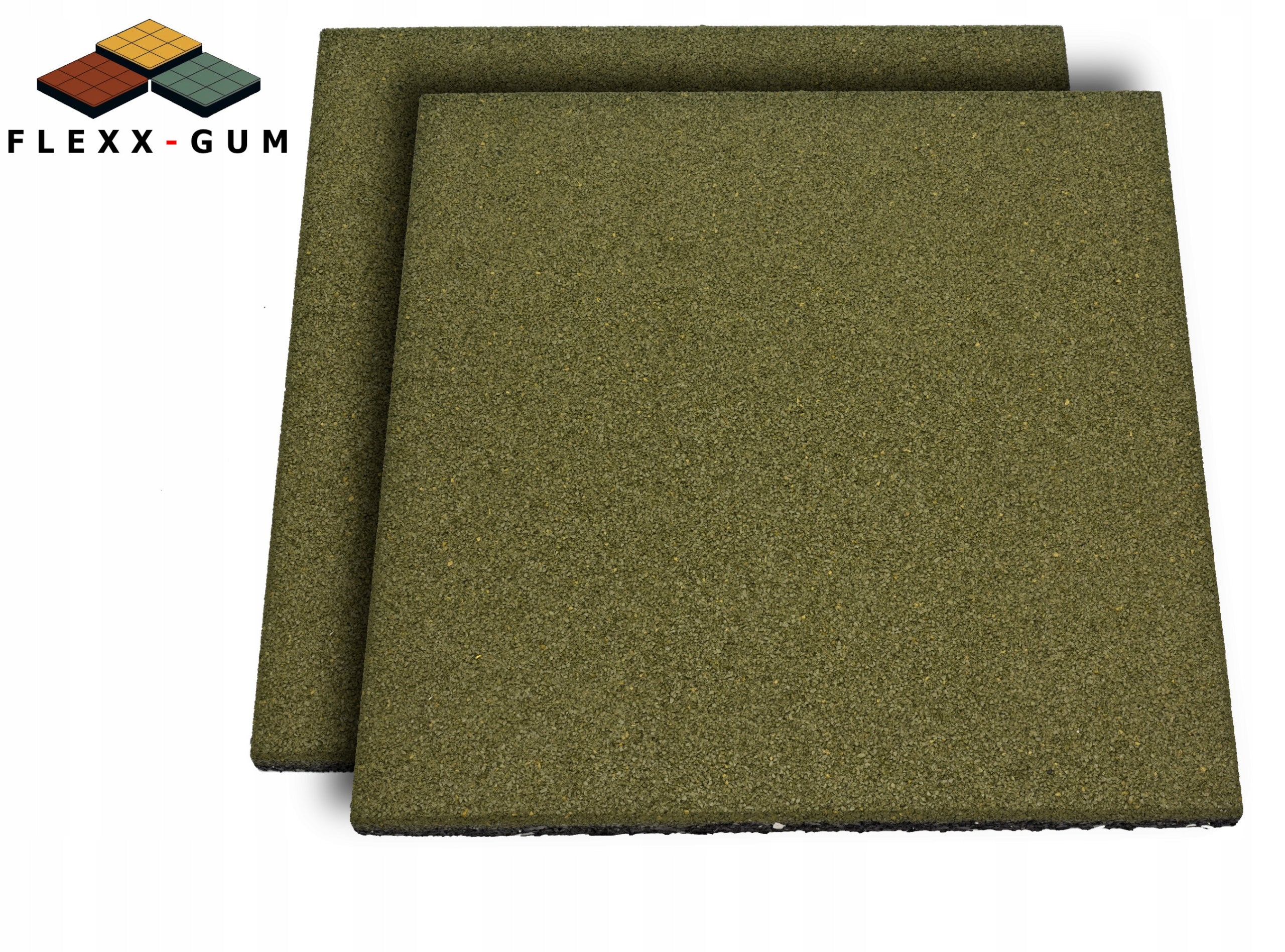 Rubber plate SBR 2,5 cm thick green Product width 50 cm