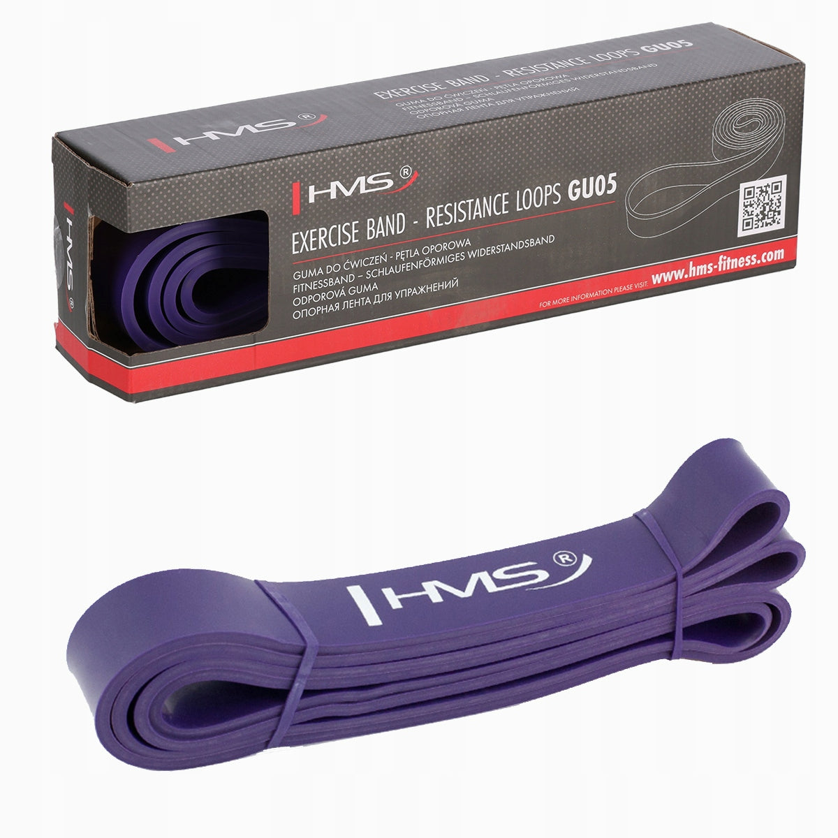 Rubber resistance band for exercise general development training resistance 12-40kg HMS GU05 Manufacturer code GU05